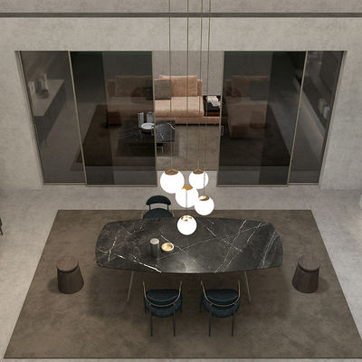 Lekkie aluminium meble domowe stolik stołowy z płytki kamiennej 140x80 160x80