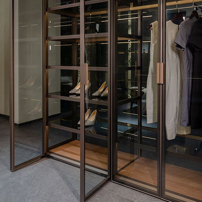ODM Metal And Glass Wall Curio Gabinet Display Gabinet Meble 16mm