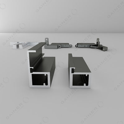 Komercyjny aluminium stopu modułowy szafki kuchni bez ramki drzwi szklane