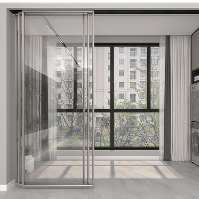 8ft Triple Glass Aluminium Wewnętrzne drzwi przesuwne Wąskie Slim
