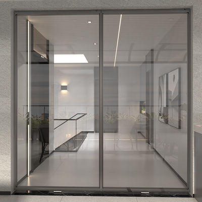 Szary Bifold Slimline Aluminium Wewnętrzne drzwi przesuwne Balkon ODM