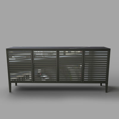 Specjalistyczna szklana aluminiowa ramka meble szafa z winem