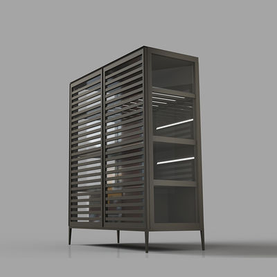 Specjalistyczny Luxury Aluminium Glass Sideboard Modern Living Room Side Cabinet